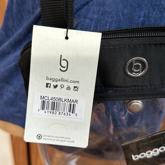 baggallini CLEAR CROSSBODY BAG water resistant NWT - Picture 4 of 14